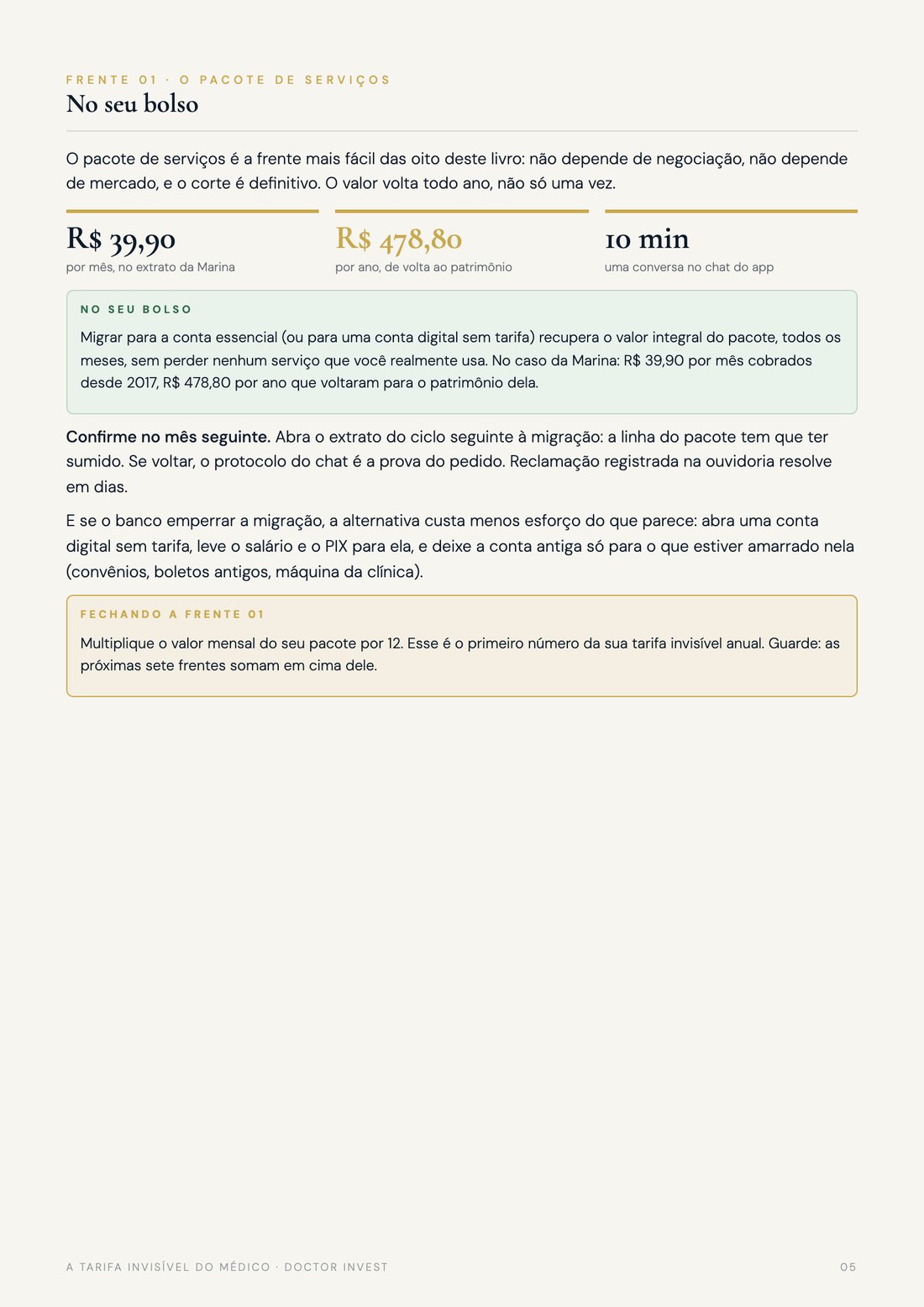 Página No seu bolso, frente 01